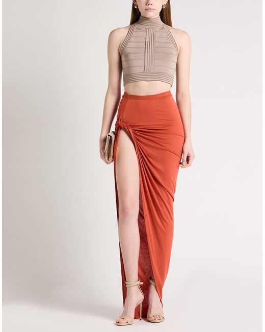 Jupe longue Rick Owens en coloris Red
