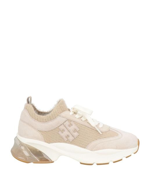 Tory Burch Natural Sneakers Leather, Textile Fibers