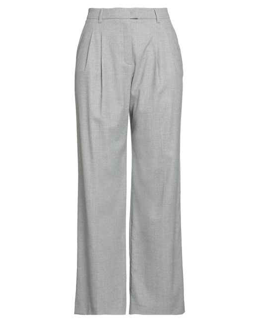 Seductive Gray Pants Wool, Polyester, Viscose, Elastane