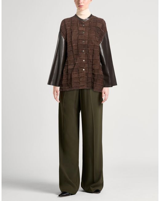 Niccolò Pasqualetti Brown Jacket Lambskin