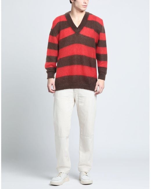 Amaranto Red Sweater Mohair Wool, Polyamide, Wool for men
