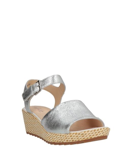 Clarks White Espadrilles Leather