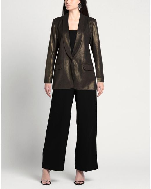 Cristina Gavioli Black Blazer Polyester, Elastane