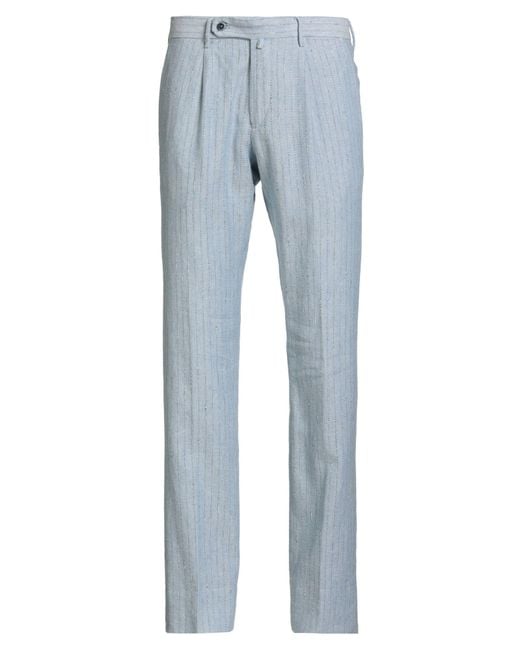 GTA IL PANTALONE Blue Pants Cotton, Linen, Polyester, Acetate, Polyamide for men