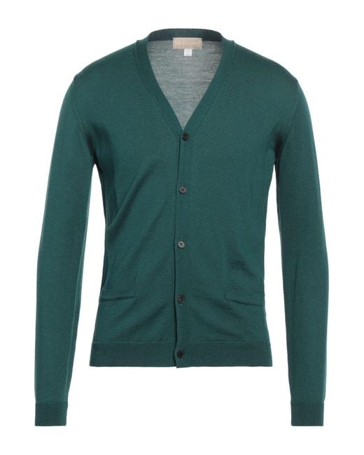 120% Lino Green Cardigan for men