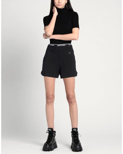Moschino Black Shorts & Bermuda Shorts Cotton, Elastane