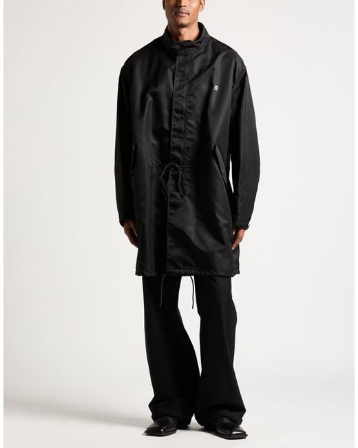 Givenchy Black Overcoat & Trench Coat Polyamide for men