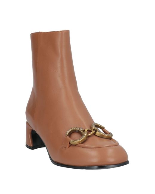 Jeannot Brown Ankle Boots