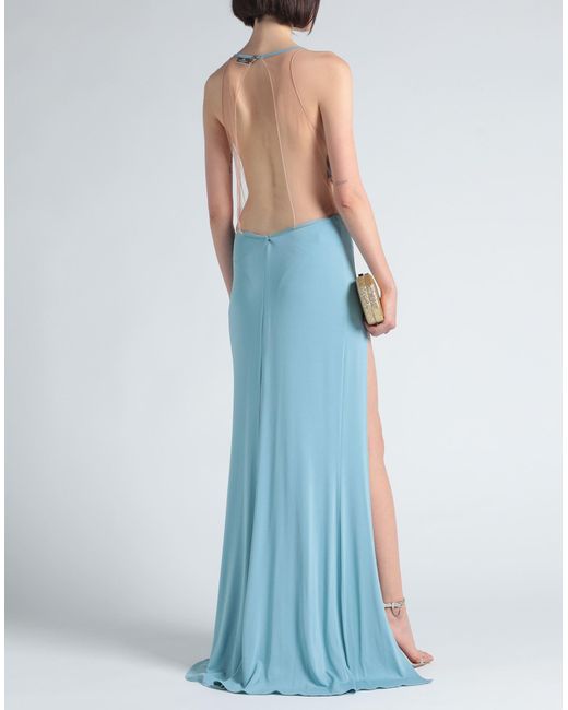 Elisabetta Franchi Blue Maxi Dress