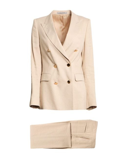 Tagliatore 0205 Natural Suit Viscose, Linen, Polyester
