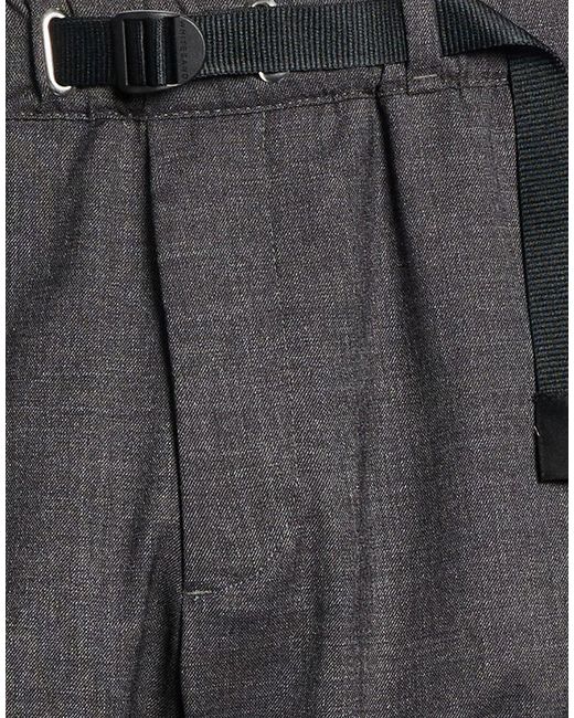White Sand Gray Pants Polyester, Viscose, Elastane for men