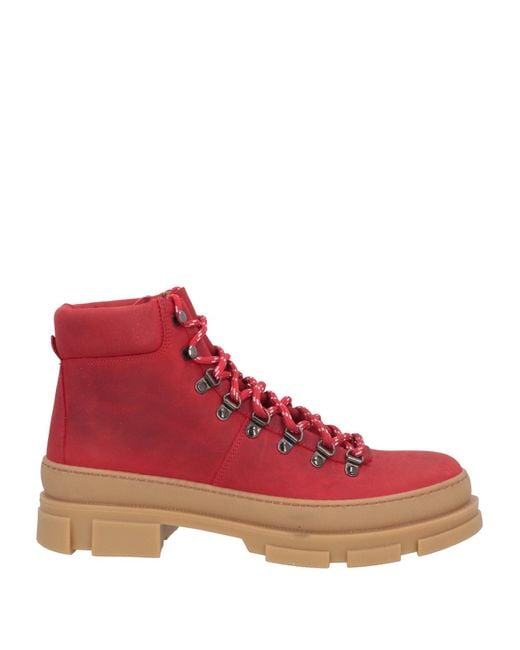 Stokton Red Ankle Boots for men