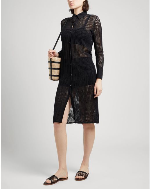 Agnona Black Midi-Kleid