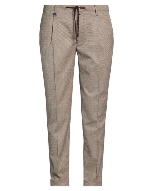 Barbati Men's Gray Dark Pants Polyester, Viscose, Elastane