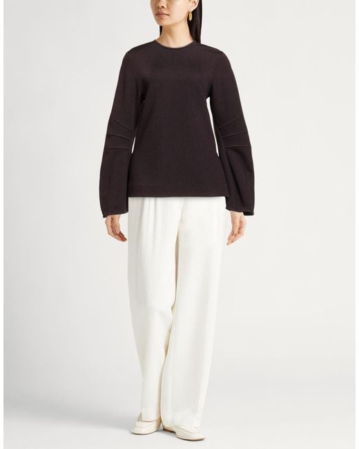 Jil Sander Black Burgundy Top Viscose, Polyamide, Elastane