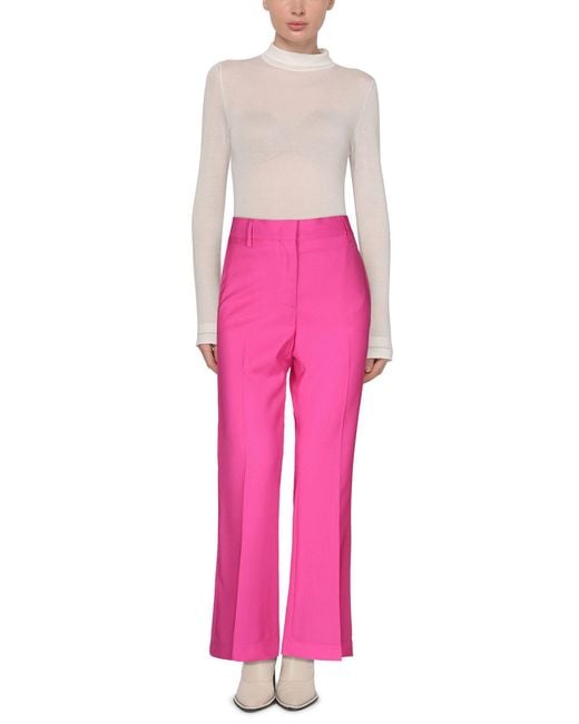 MSGM Pink Fuchsia Pants Virgin Wool