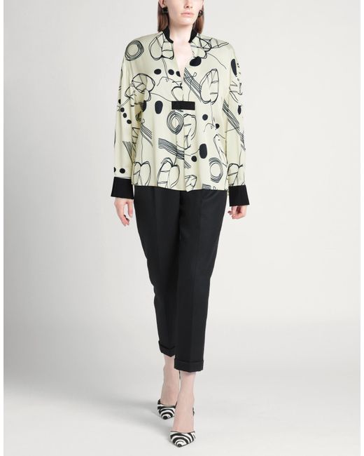 ALEX INGH White Top Rayon, Silk, Elastane