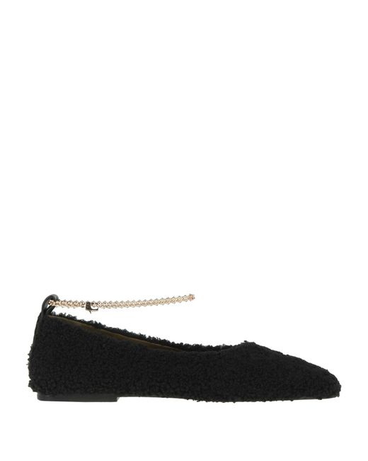 MARIA LUCA Black Ballet Flats Textile Fibers