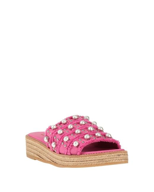 Sebastian Milano Pink Espadrilles Textile Fibers