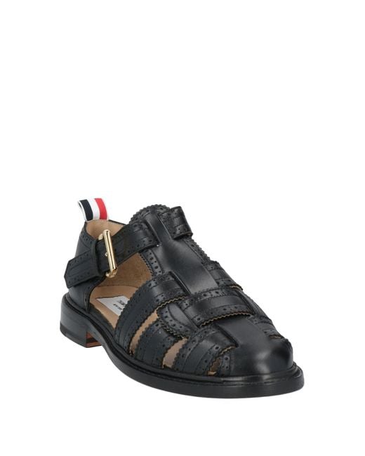 Thom Browne Black Sandals Calfskin for men