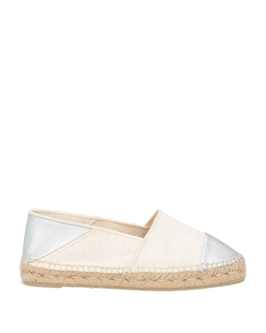 Castaner White Espadrilles Leather, Textile Fibers