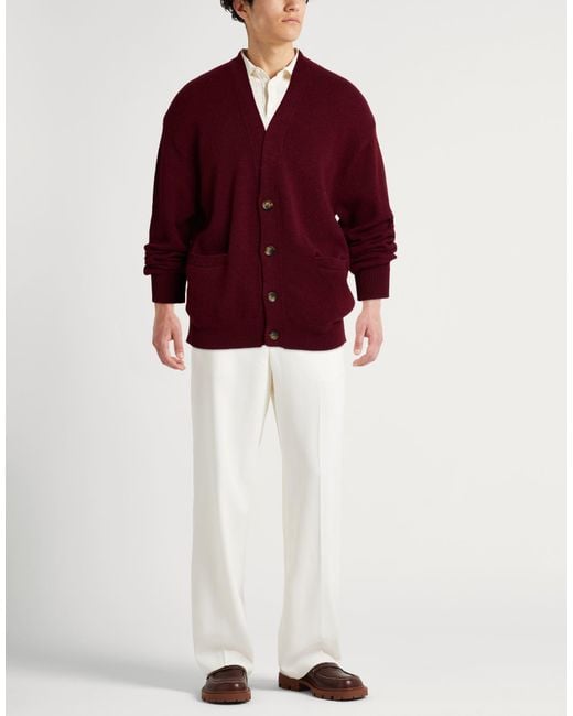 Laneus Red Cardigan for men