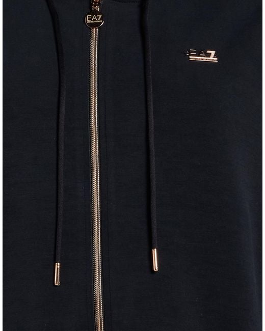 EA7 Black Midnight Sweatshirt Polyester, Modal, Elastane
