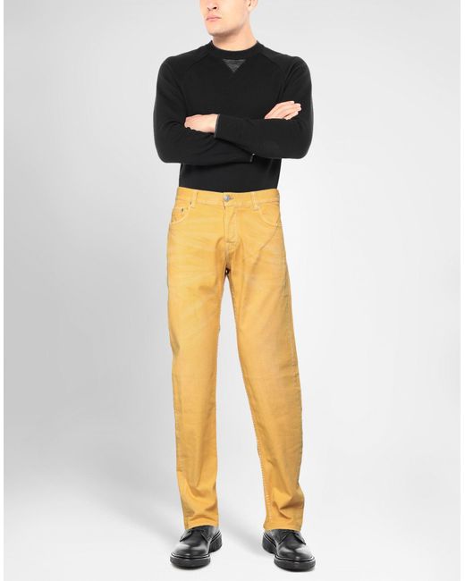 Care Label Yellow Jeans for men