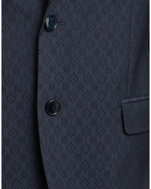Manuel Ritz Blue Suit Polyester, Viscose, Elastane for men