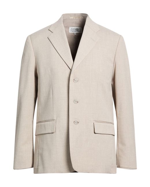 MM6 by Maison Margiela Natural Blazer Polyester, Viscose, Elastane for men
