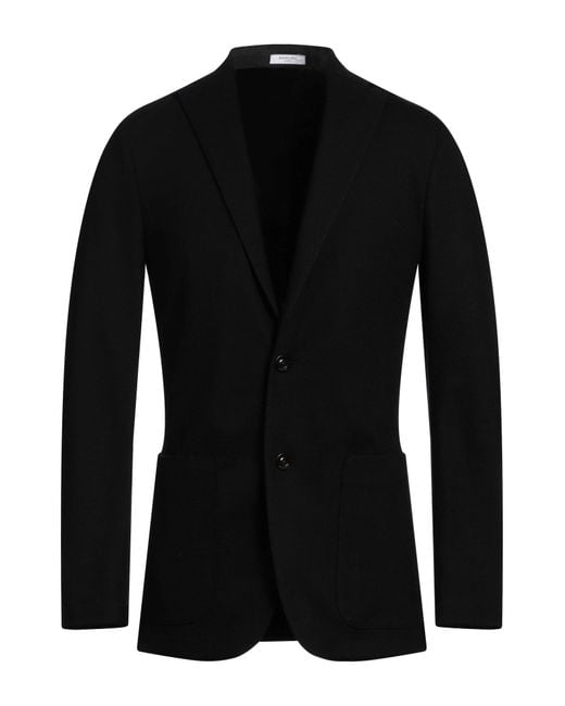 Boglioli Black Blazer Virgin Wool for men