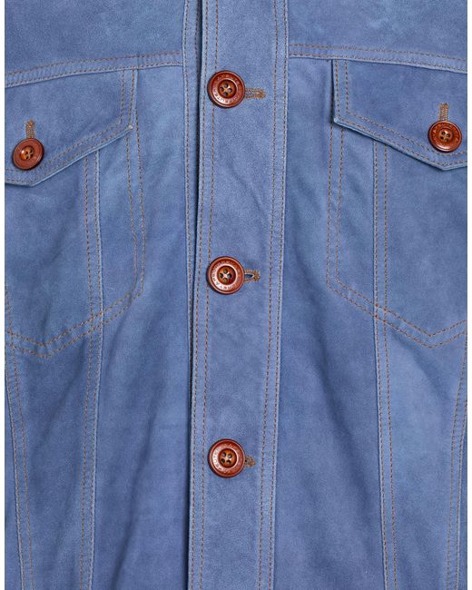 Peuterey Blue Slate Jacket Lambskin for men