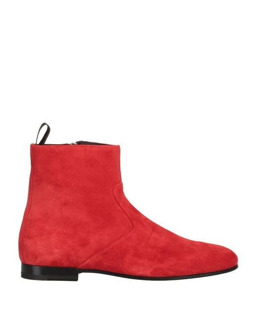 Giuseppe Zanotti Red Ankle Boots for men