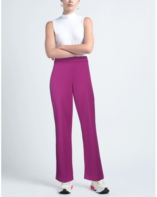 Joseph Ribkoff Purple Plum Pants Polyester, Elastane
