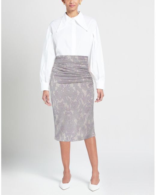 Soallure Gray Midi Skirt