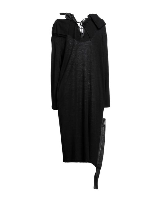 Yohji Yamamoto Black Midi Dress