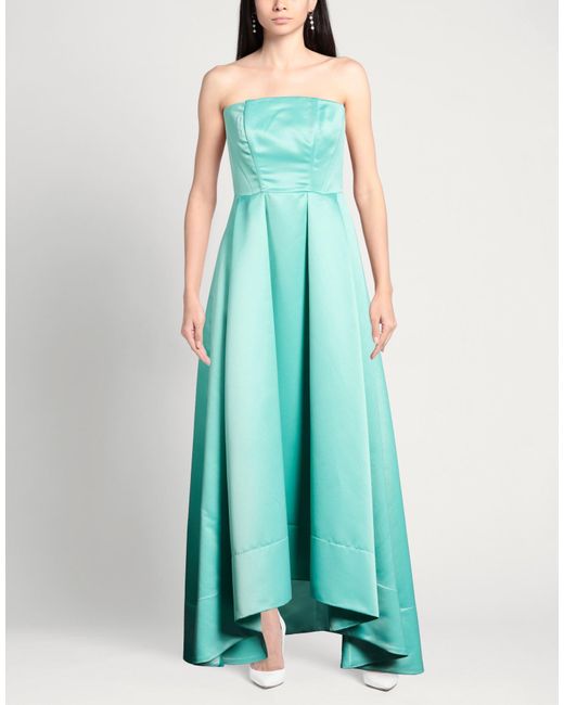 Pinko Green Maxi Dress Polyester