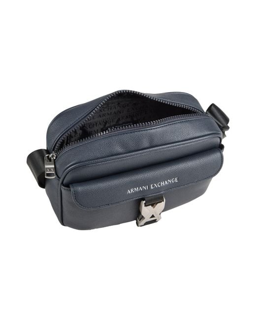 ARMANI EXCHANGE Blue Cross-Body Bag Polyester, Polyurethane for men