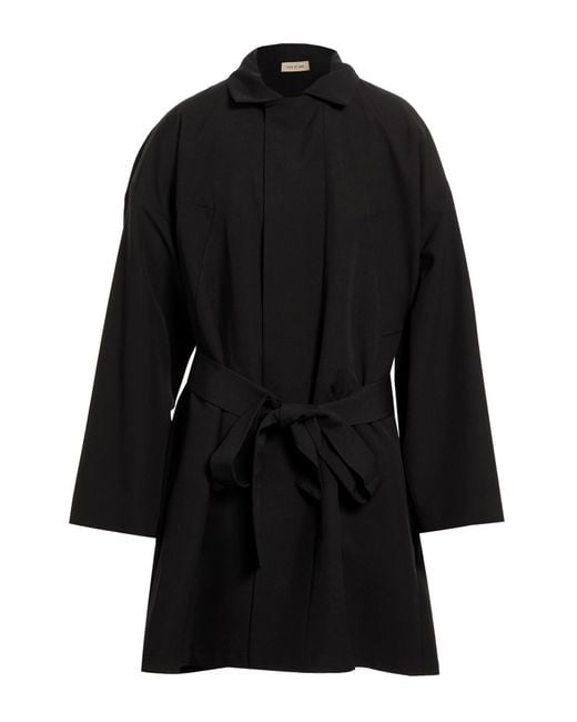 Fear Of God Black Overcoat & Trench Coat Virgin Wool for men