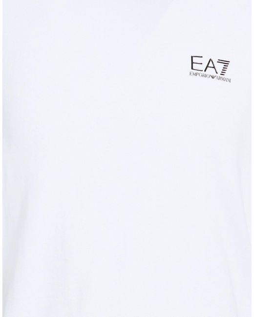 EA7 White T-Shirts for men