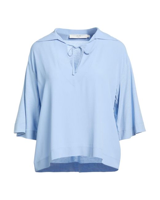 19.70 Nineteen Seventy Blue Midnight Top Lyocell, Cotton, Acetate, Silk