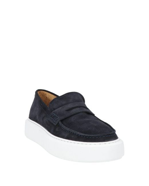 Testoni Blue Loafers Leather for men