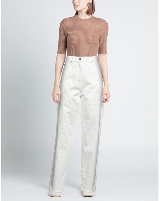 MSGM White Jeans