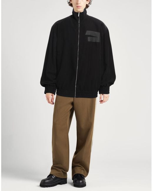 Gcds Black Jacket Viscose, Polyester for men