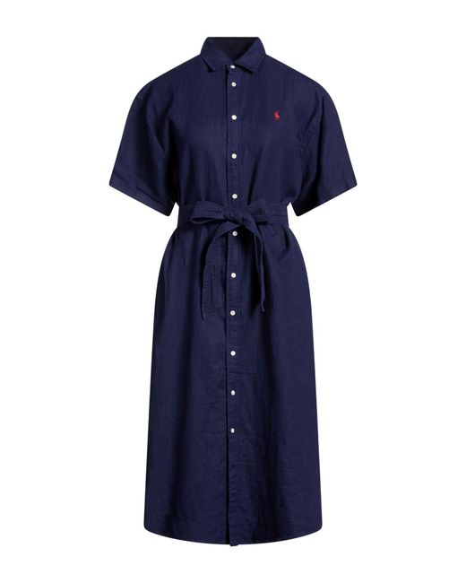 Polo Ralph Lauren Blue Midi Dress