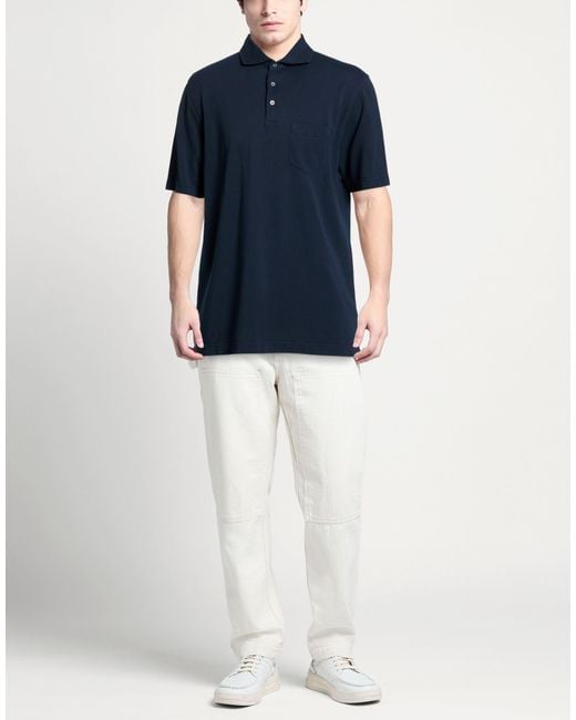 FILIPPO DE LAURENTIIS Blue Polo Shirt for men