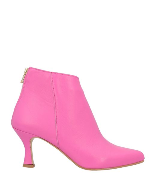 Divine Follie Pink Ankle Boots