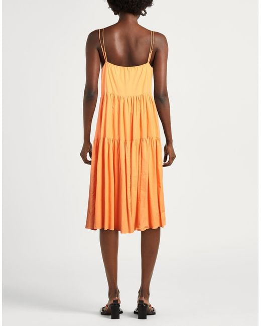 WEILI ZHENG Orange Maxi-Kleid