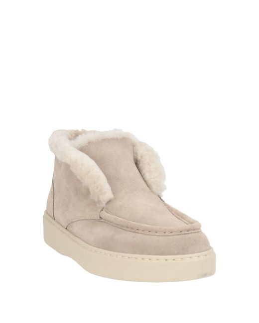 Fabiano Ricci Natural Light Ankle Boots Leather