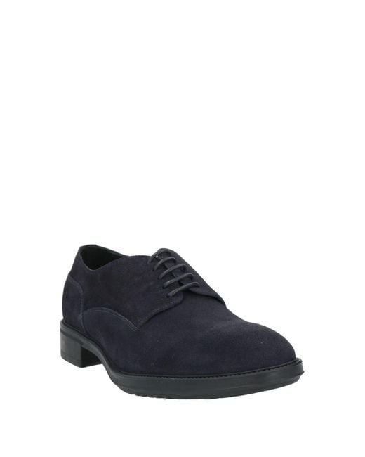 Doucal's Blue Lace-Up Shoes Leather for men